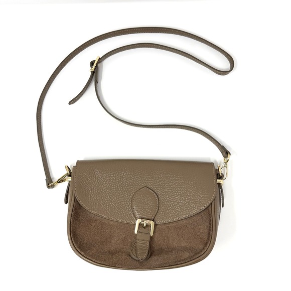Vimoda Handbags - Vimoda‎ Paris Baguette Purse Suede Leather Beige Small